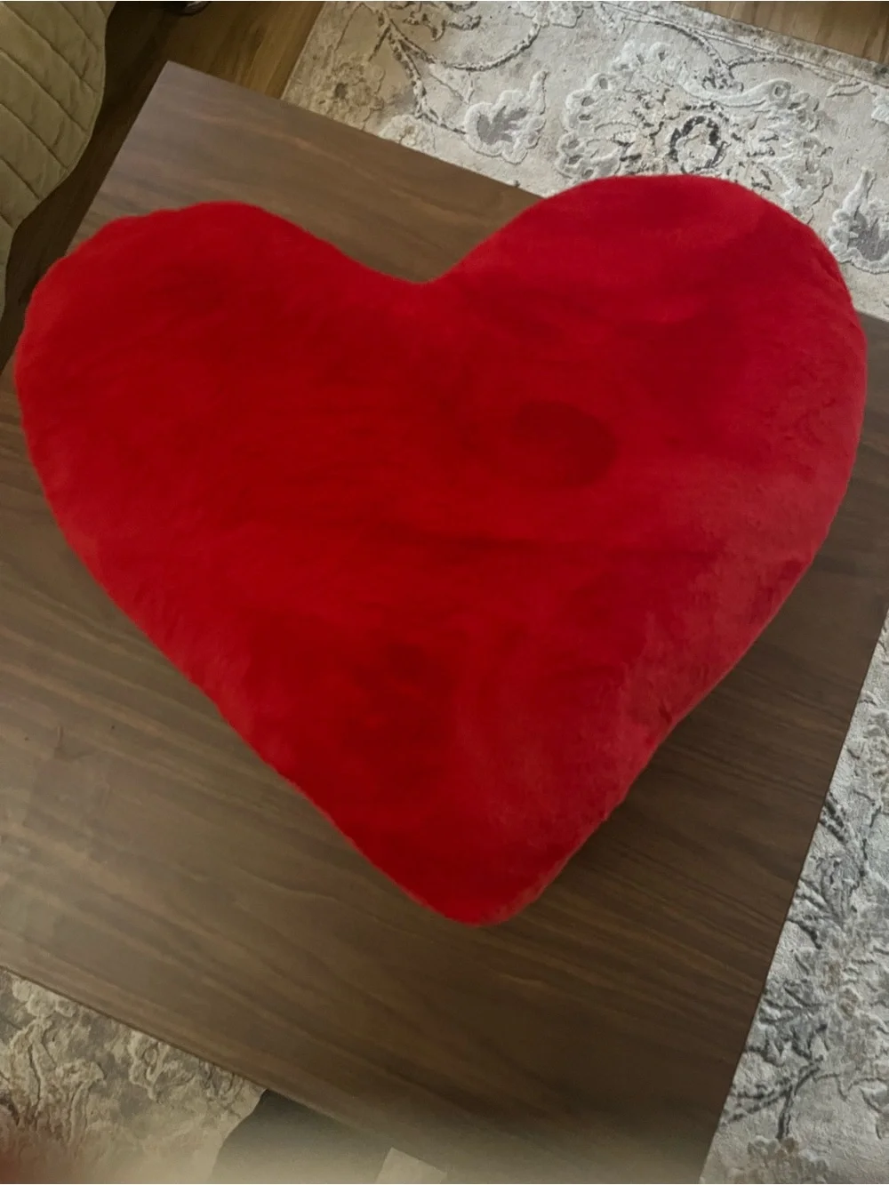 Red Heart Plush Decorative Pillow - Brand:
